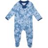imageHonestBaby Sleep ampamp Play Footed OnePiece Pajama Sleeper 100 Organic Cotton Baby BoysTropic Shadow Chambray