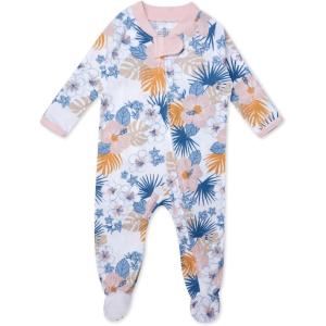 imageHonestBaby Sleep ampamp Play Footed OnePiece Pajama Sleeper 100 Organic Cotton Baby GirlsMaui Floral