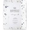imageHonestBaby UnisexBaby Classics Fitted Crib Sheets Set Standard Mattress 100 Organic Cotton Baby Boys Girls Neutral 2 Pack  Love Dot One Size1 Pack  Jumbo Twinkle Star Navy