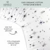 imageHonestBaby UnisexBaby Classics Fitted Crib Sheets Set Standard Mattress 100 Organic Cotton Baby Boys Girls Neutral 2 Pack  Love Dot One Size1 Pack  Jumbo Twinkle Star Navy