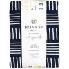 imageHonestBaby UnisexBaby Classics Fitted Crib Sheets Set Standard Mattress 100 Organic Cotton Baby Boys Girls Neutral 2 Pack  Love Dot One Size1 Pack  Sketchy Square Dark Navy