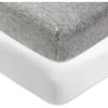 imageHonestBaby UnisexBaby Classics Fitted Crib Sheets Set Standard Mattress 100 Organic Cotton Baby Boys Girls Neutral 2 Pack  Love Dot One Size2 Pack  Heather Gray
