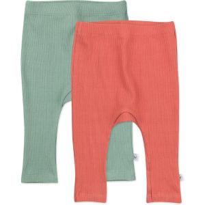 imageHonestBaby Organic Cotton Chunky Rib Harem Pant2pack Apricot Brandy