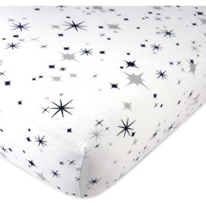 imageHonestBaby UnisexBaby Classics Fitted Crib Sheets Set Standard Mattress 100 Organic Cotton Baby Boys Girls Neutral 2 Pack  Love Dot One Size1 Pack  Jumbo Twinkle Star Navy