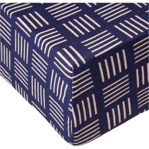 imageHonestBaby UnisexBaby Classics Fitted Crib Sheets Set Standard Mattress 100 Organic Cotton Baby Boys Girls Neutral 2 Pack  Love Dot One Size1 Pack  Sketchy Square Dark Navy