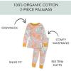 imageHonestBaby 2Piece Pajamas Sleepwear Pjs 100 Organic Cotton for Baby Toddler Kids GirlBoumbi Pink Elephant
