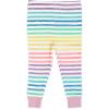 imageHonestBaby 2Piece Pajamas Sleepwear Pjs 100 Organic Cotton for Baby Toddler Kids GirlRainbow Stripe