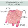 imageHonestBaby Celebration 2Piece Pajamas Sleepwear Pjs 100 Organic Cotton for Baby Toddler KidsHop