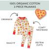 imageHonestBaby Celebration 2Piece Pajamas Sleepwear Pjs 100 Organic Cotton for Baby Toddler KidsJunk Food Lover