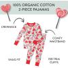 imageHonestBaby Celebration 2Piece Pajamas Sleepwear Pjs 100 Organic Cotton for Baby Toddler KidsLolly Love