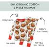 imageHonestBaby Celebration 2Piece Pajamas Sleepwear Pjs 100 Organic Cotton for Baby Toddler KidsLove at First Bite
