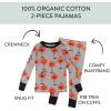 imageHonestBaby Celebration 2Piece Pajamas Sleepwear Pjs 100 Organic Cotton for Baby Toddler KidsPippi Long Pumpkin