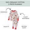 imageHonestBaby Celebration 2Piece Pajamas Sleepwear Pjs 100 Organic Cotton for Baby Toddler KidsPug Love