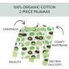 imageHonestBaby Celebration 2Piece Pajamas Sleepwear Pjs 100 Organic Cotton for Baby Toddler KidsShamrock Sprinkles