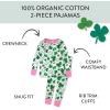 imageHonestBaby Celebration 2Piece Pajamas Sleepwear Pjs 100 Organic Cotton for Baby Toddler KidsSt Pats Girl