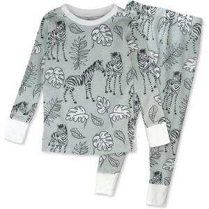 imageHonestBaby 2Piece Pajamas Sleepwear Pjs 100 Organic Cotton for Baby Toddler Kids GirlBaby Zebra Camo