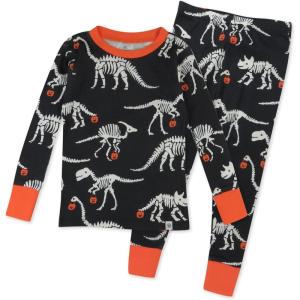 imageHonestBaby Celebration 2Piece Pajamas Sleepwear Pjs 100 Organic Cotton for Baby Toddler KidsDino Ween