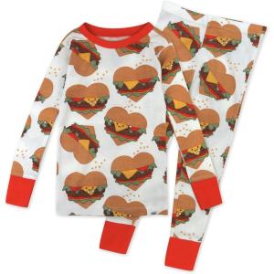 imageHonestBaby Celebration 2Piece Pajamas Sleepwear Pjs 100 Organic Cotton for Baby Toddler KidsLove at First Bite