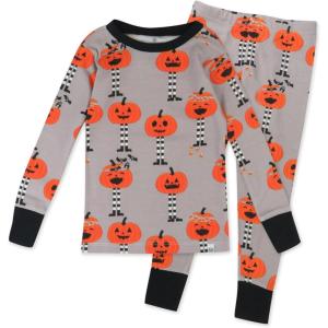 imageHonestBaby Celebration 2Piece Pajamas Sleepwear Pjs 100 Organic Cotton for Baby Toddler KidsPippi Long Pumpkin