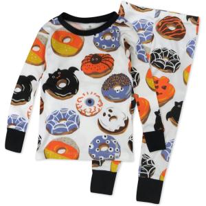 imageHonestBaby Celebration 2Piece Pajamas Sleepwear Pjs 100 Organic Cotton for Baby Toddler KidsSpooookeey Donuts