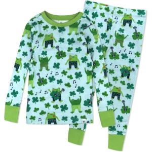 imageHonestBaby Celebration 2Piece Pajamas Sleepwear Pjs 100 Organic Cotton for Baby Toddler KidsSt Pats Boy