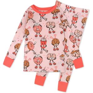 imageHonestBaby Celebration 2Piece Pajamas Sleepwear Pjs 100 Organic Cotton for Baby Toddler KidsWheelie Sweeties