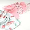 imageHonestBaby Multipack Reversible Bandana Drool Bibs Burpcloths Adjustable Snaps for Infant Baby BoysGirls 100 Organic CottonStrawberry Cream
