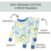imageHonestBaby 2Piece Pajamas Sleepwear Pjs 100 Organic Cotton for Baby Toddler Kids BoyBirthday Bash Blue