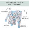 imageHonestBaby 2Piece Pajamas Sleepwear Pjs 100 Organic Cotton for Baby Toddler Kids BoyDesert Charmer Aqua