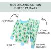 imageHonestBaby 2Piece Pajamas Sleepwear Pjs 100 Organic Cotton for Baby Toddler Kids BoyDill Licious Pickle Ball