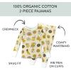 imageHonestBaby 2Piece Pajamas Sleepwear Pjs 100 Organic Cotton for Baby Toddler Kids BoySweet Banana