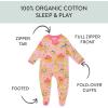 imageHonestBaby Sleep and Play Footed Pajamas OnePiece Sleeper Jumpsuit ZipFront Pjs Organic Cotton for Baby Girls UnisexBreakfast Bonanza