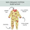 imageHonestBaby Sleep and Play Footed Pajamas OnePiece Sleeper Jumpsuit ZipFront Pjs Organic Cotton for Baby Girls UnisexFast Food Frenzy