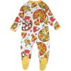 imageHonestBaby Sleep and Play Footed Pajamas OnePiece Sleeper Jumpsuit ZipFront Pjs Organic Cotton for Baby Girls UnisexPizza Party