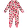 imageHonestBaby Sleep and Play Footed Pajamas OnePiece Sleeper Jumpsuit ZipFront Pjs Organic Cotton for Baby Girls UnisexStrawberry Slice