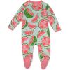 imageHonestBaby Sleep and Play Footed Pajamas OnePiece Sleeper Jumpsuit ZipFront Pjs Organic Cotton for Baby Girls UnisexWatermelon Oasis