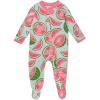 imageHonestBaby Sleep and Play Footed Pajamas OnePiece Sleeper Jumpsuit ZipFront Pjs Organic Cotton for Baby Girls UnisexWatermelon Oasis