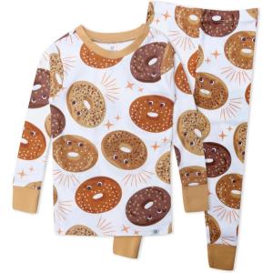 imageHonestBaby 2Piece Pajamas Sleepwear Pjs 100 Organic Cotton for Baby Toddler Kids BoyBagel Schmagel