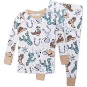 imageHonestBaby 2Piece Pajamas Sleepwear Pjs 100 Organic Cotton for Baby Toddler Kids BoyCowboys