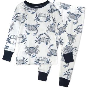 imageHonestBaby 2Piece Pajamas Sleepwear Pjs 100 Organic Cotton for Baby Toddler Kids BoyCrabs