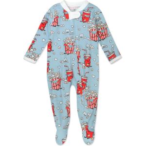imageHonestBaby Sleep and Play Footed Pajamas OnePiece Sleeper Jumpsuit ZipFront Pjs Organic Cotton for Baby Girls UnisexCinema Snacks