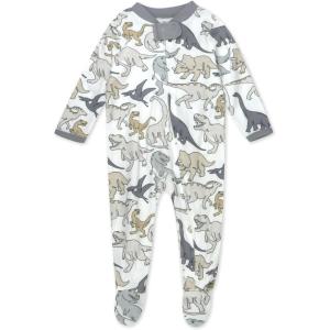 imageHonestBaby Sleep and Play Footed Pajamas OnePiece Sleeper Jumpsuit ZipFront Pjs Organic Cotton for Baby Girls UnisexDino Mite