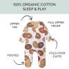 imageHonestBaby Sleep ampamp Play Footed Onepiece Pajama Sleeper 100 Organic Cotton Baby BoysBagel Schmagel