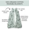 imageHonestBaby Zip Front Wearable Blanket 100 Organic Cotton for Infant Baby Boys GirlsBaby Zebra Camo