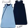 imageHonestBaby Zip Front Wearable Blanket 100 Organic Cotton for Infant Baby Boys GirlsBlue