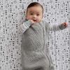imageHonestBaby Zip Front Wearable Blanket 100 Organic Cotton for Infant Baby Boys GirlsGray Heather