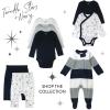 imageHonestBaby Zip Front Wearable Blanket 100 Organic Cotton for Infant Baby Boys GirlsJumbo Twinkle Navy