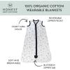 imageHonestBaby Zip Front Wearable Blanket 100 Organic Cotton for Infant Baby Boys GirlsJumbo Twinkle Navy