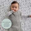 imageHonestBaby Zip Front Wearable Blanket 100 Organic Cotton for Infant Baby Boys GirlsLight Gray Heather