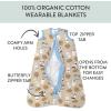 imageHonestBaby Zip Front Wearable Blanket 100 Organic Cotton for Infant Baby Boys GirlsMilk N Cookies